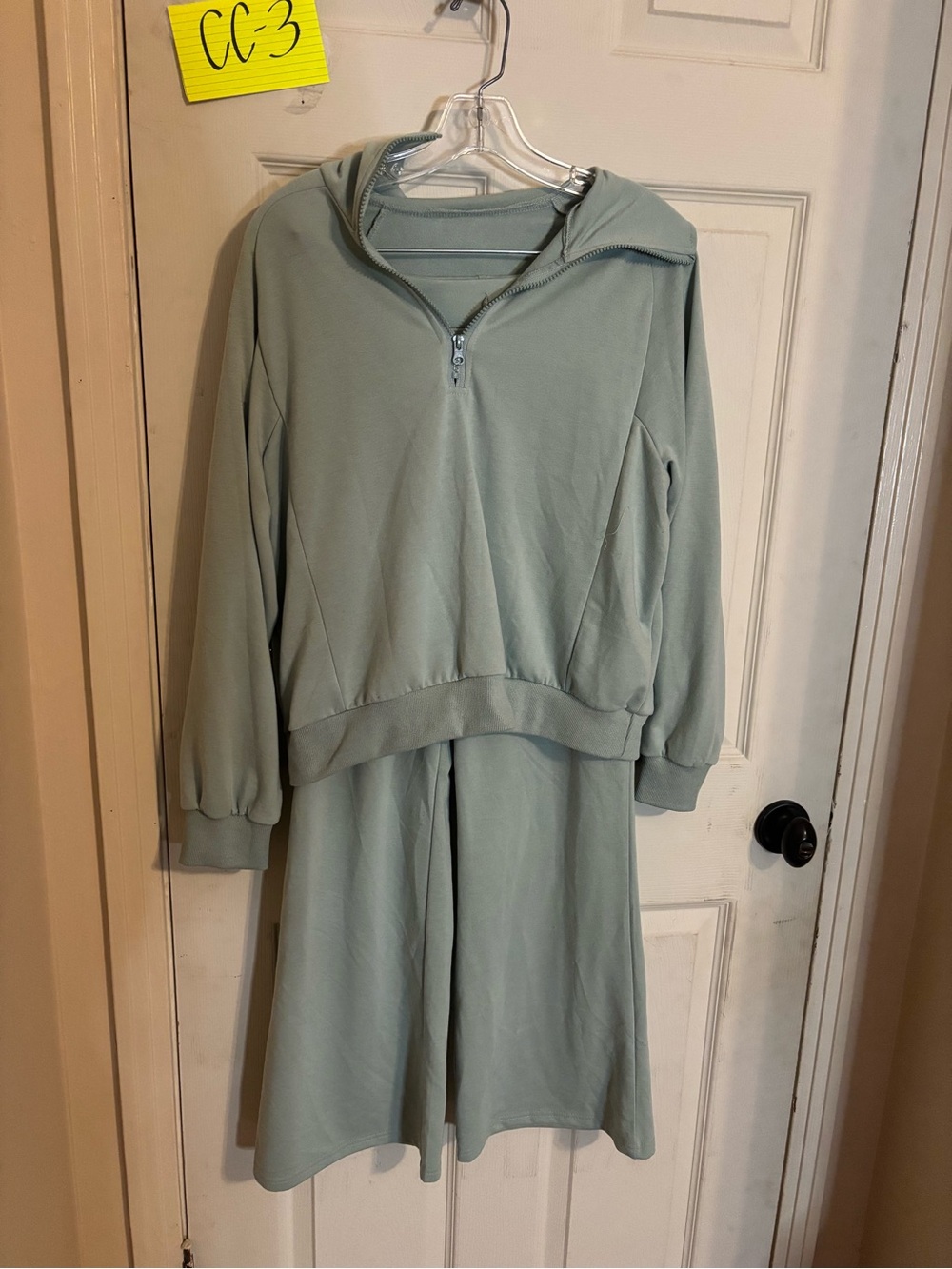 Cozy Sage Green Two-Piece Lounge Set
